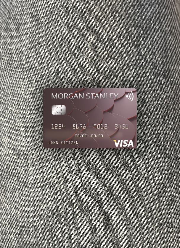 Download USA Morgan Stanley Bank visa card photolook front Photoshop template